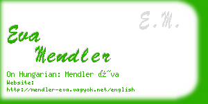 eva mendler business card